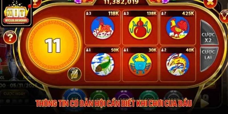 Thông tin cơ bản hội cần biết khi chơi cua bầu