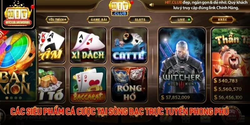 Các siêu phẩm cá cược tại sòng bạc trực tuyến phong phú Các siêu phẩm cá cược tại sòng bạc trực tuyến phong phú