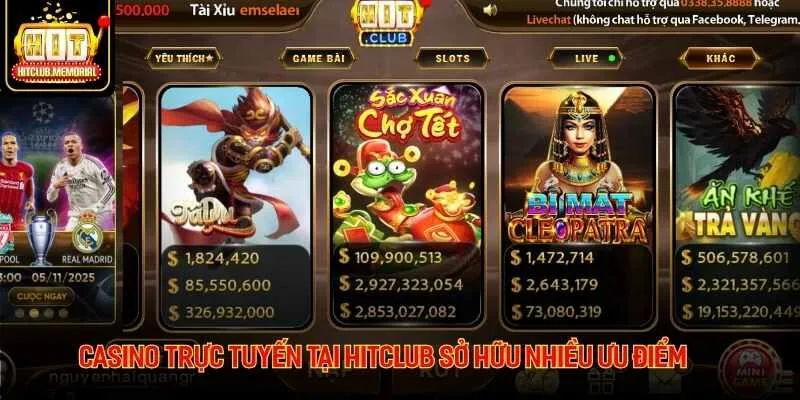 Casino trực tuyến tại Hitclub sở hữu nhiều ưu điểm Casino trực tuyến tại Hitclub sở hữu nhiều ưu điểm