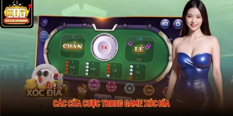 Các cửa cược phổ biến trong tựa game xóc đĩa online